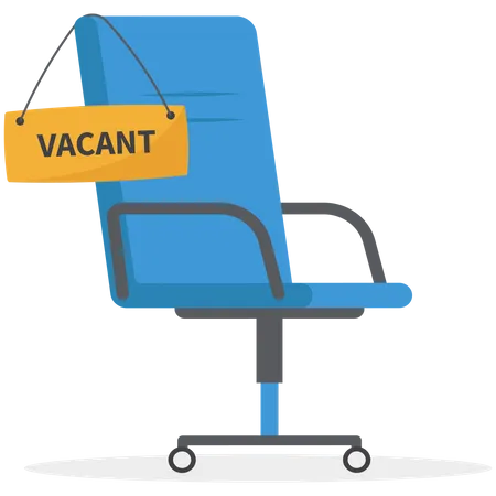 Labor Shortage Worker Needed Not Enough Skill Staff To Fill In Job Vacancy Help Wanted Or Employment Demand Concept Office Chair With Sign Vacant Illustration
