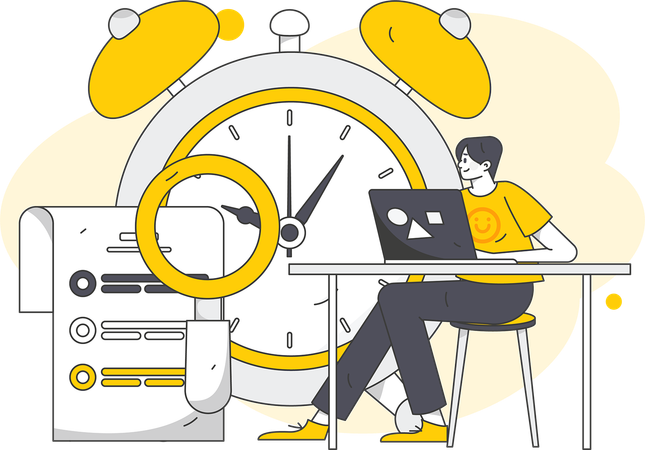 Job working time  Illustration