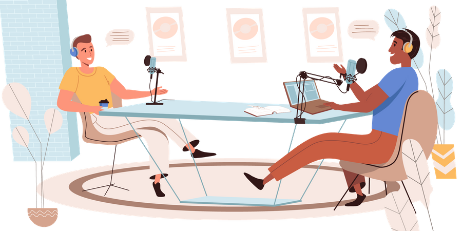 Jockey de radio  Ilustración