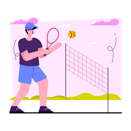 Jogador de badminton  Ilustração