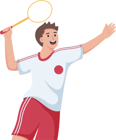 Jogador de badminton  Ilustração