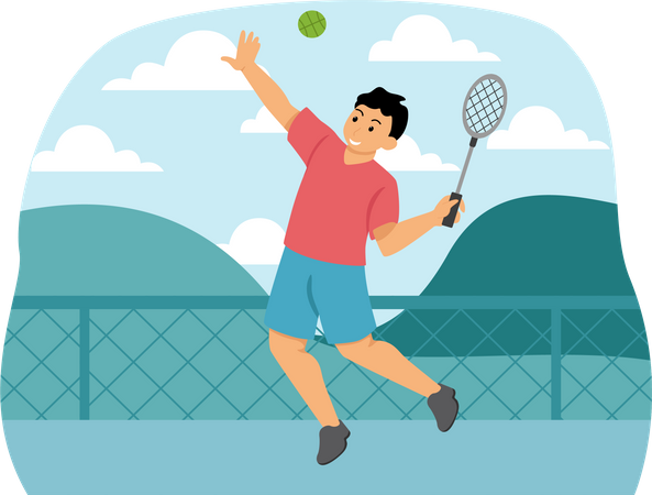 Jogador de badminton  Ilustração