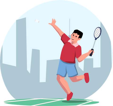 Jogador de badminton  Ilustração