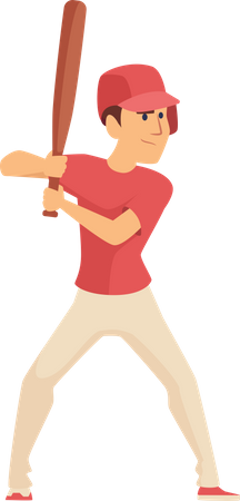 Jogador de baseball  Ilustração