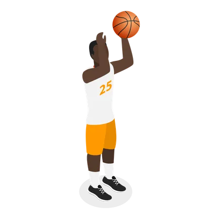 Jogador de basquete  Ilustração