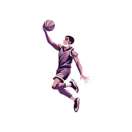 Jogador de basquete  Ilustração