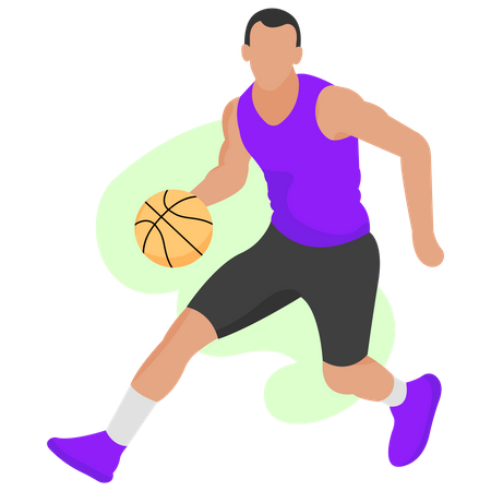 Jogador de basquete  Ilustração