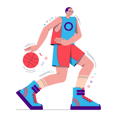 Jogador de basquete  Ilustração