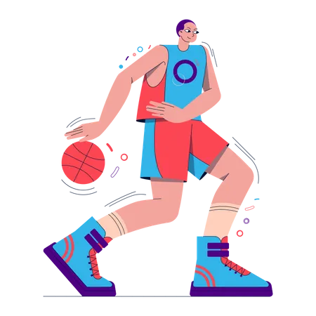 Jogador de basquete  Ilustração