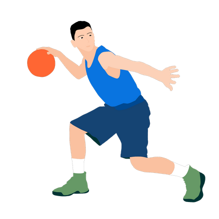 Jogador de basquete  Ilustração