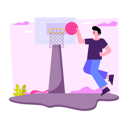 Jogador de basquete  Ilustração