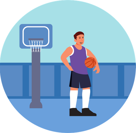 Jogador de basquete  Ilustração