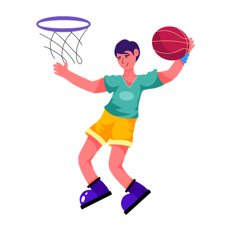 Jogador de basquete  Ilustração