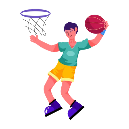 Jogador de basquete  Ilustração