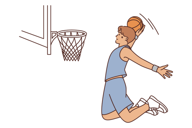 Jogador de basquete  Ilustração