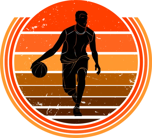 Jogador de basquete  Ilustração