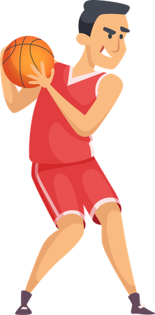 Jogador de basquete  Ilustração