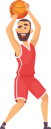 Jogador de basquete  Ilustração
