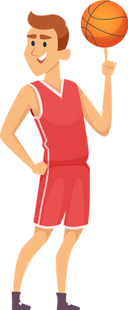 Jogador de basquete  Ilustração