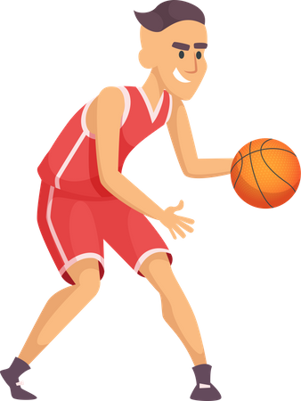 Jogador de basquete  Ilustração