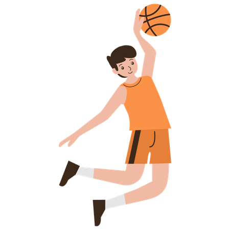 Jogador de basquete masculino  Ilustração