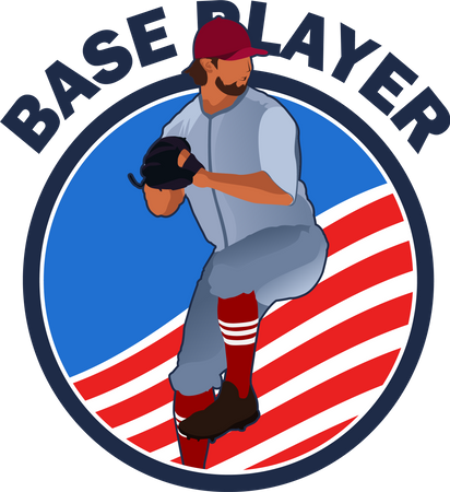 Jogador de baseball  Ilustração