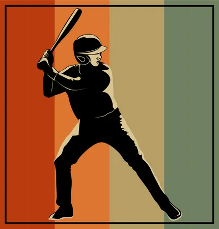 Jogador de baseball  Ilustração