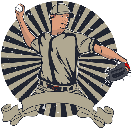 Jogador de baseball  Ilustração