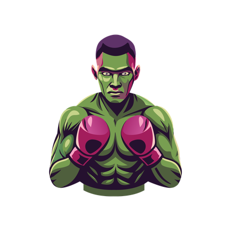 Jogador de boxe  Ilustração