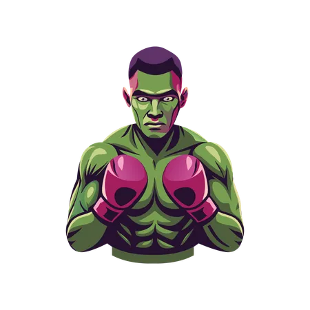 Jogador de boxe  Ilustração