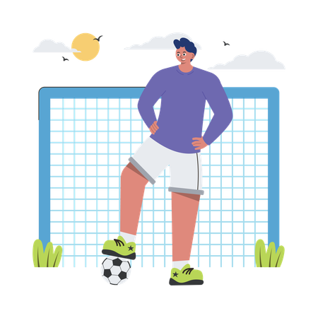 Jogador de futebol  Ilustração