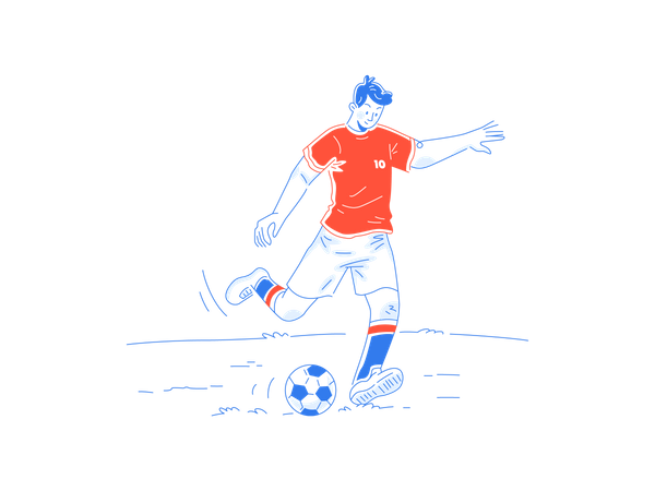 Jogador de futebol  Ilustração