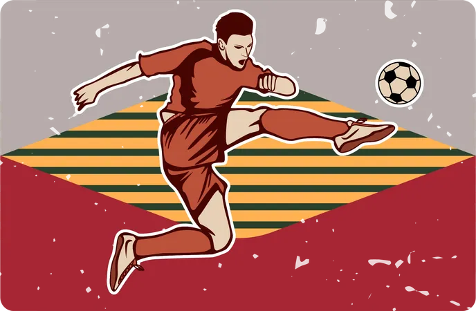 Jogador de futebol  Ilustração