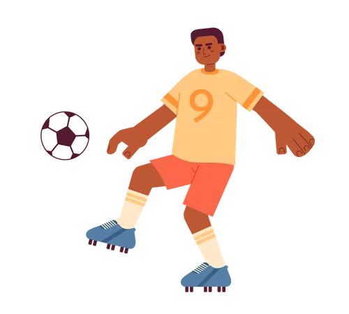 Jogador de futebol afro-americano  Ilustração