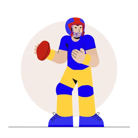 Jogador de futebol americano  Ilustração