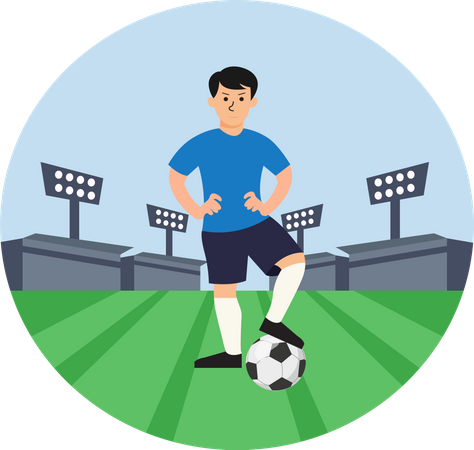 Jogador de futebol  Ilustração