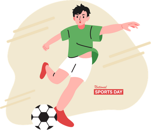 Jogador de futebol masculino  Ilustração