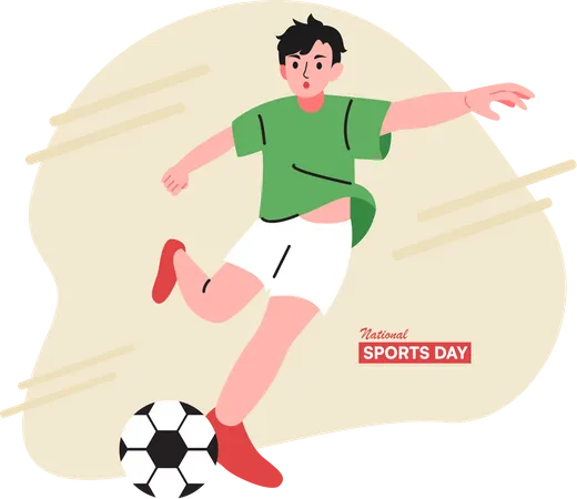 Jogador de futebol masculino  Ilustração