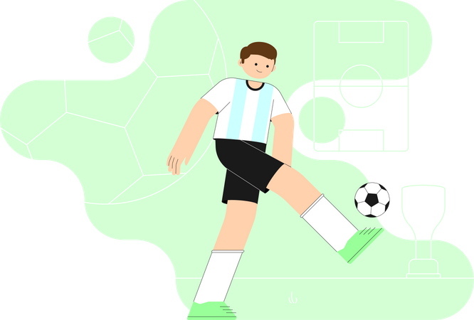 Jogador de futebol masculino  Ilustração