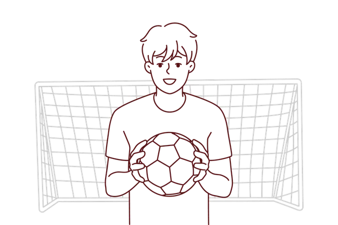 Jogador de futebol masculino  Ilustração