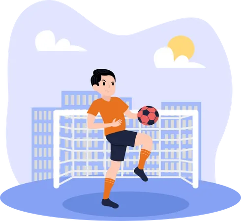 Jogador de futebol masculino  Ilustração