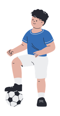 Jogador de futebol masculino, esportista profissional  Ilustração