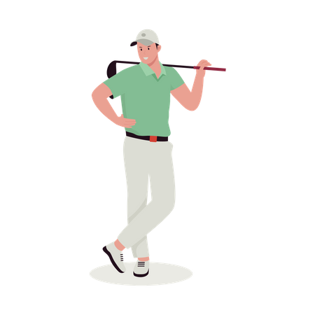 Jogador de golf  Ilustração