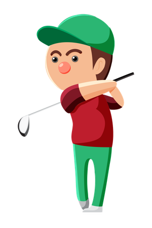 Jogador de golf  Ilustração