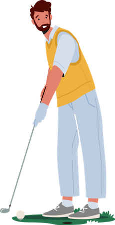 Jogador de golf  Ilustração