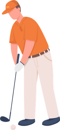 Golfista profissional  Ilustração