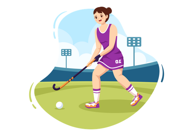 Jogador de hockey  Ilustração