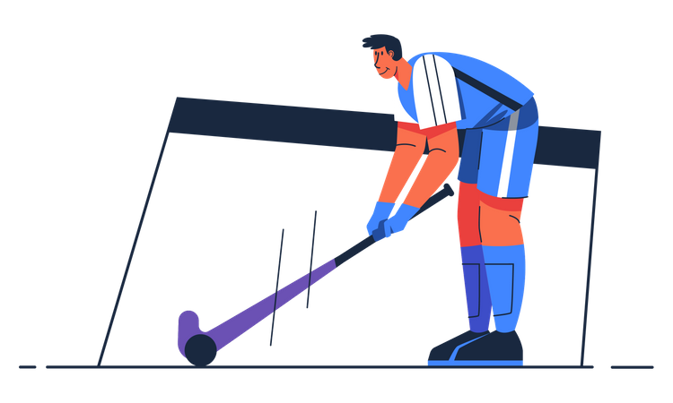 Jogador de hockey  Ilustração