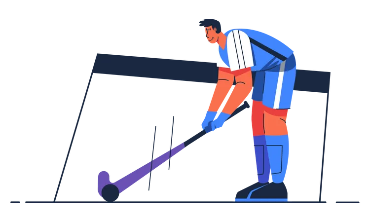 Jogador de hockey  Ilustração