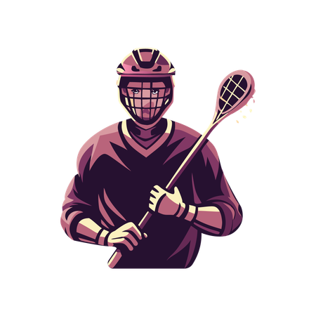 Jogador de lacrosse  Ilustração